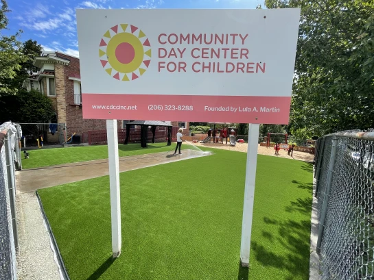 Tacoma - Seattle Playground Artificial Grass Installation.
