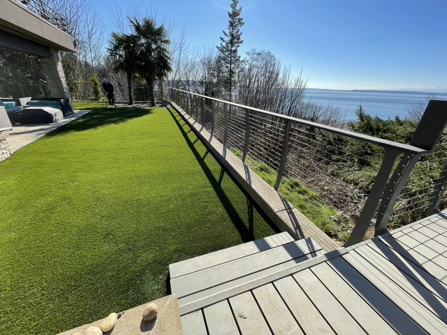 Synthetic Turf in Shoreline, WA overlooking the puget sound